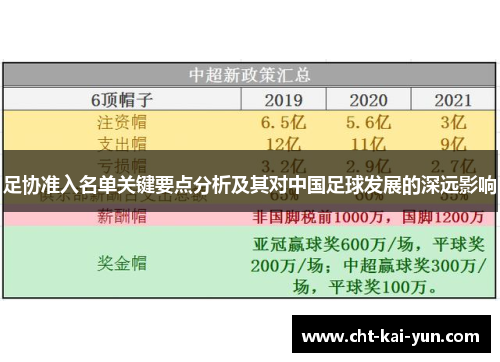足协准入名单关键要点分析及其对中国足球发展的深远影响
